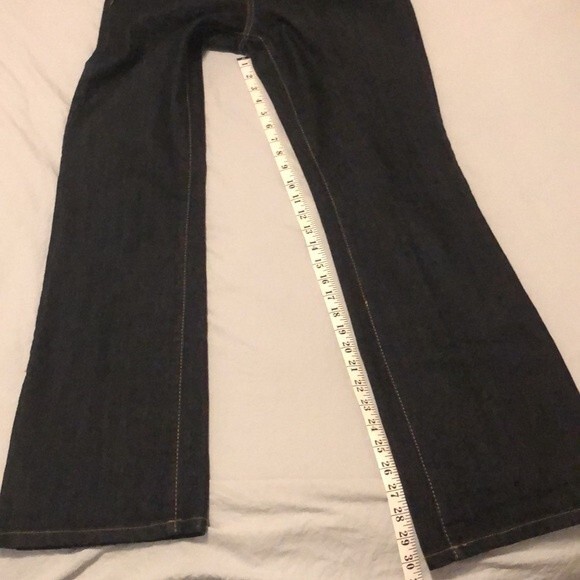 Nine West Indigo Dark Wash Boot Cut Rhinestone Embellished Jeans Size 6 - Picture 9 of 12